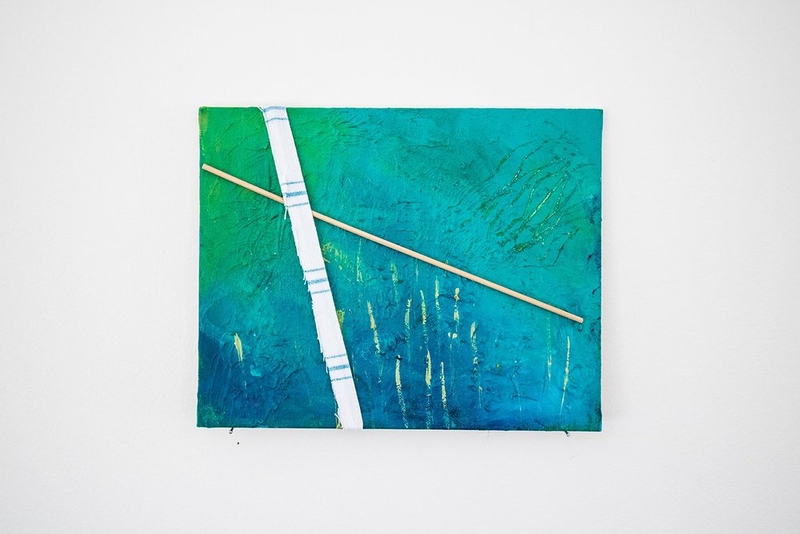 A Delayer. Linen, Spruce, Acrylic on Canvas.