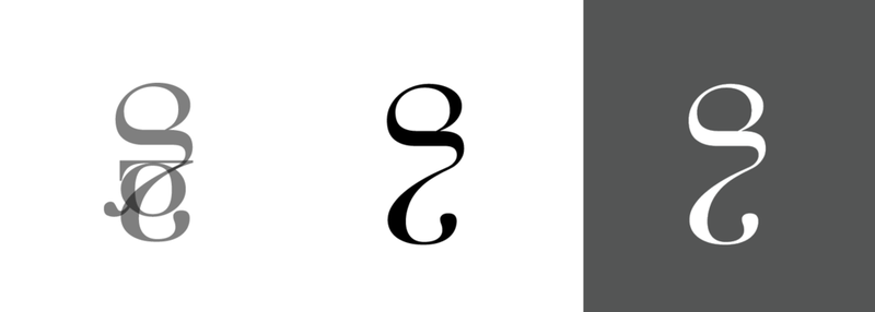 Hybrid letterform created with Didot’s “g” and “2” glyphs